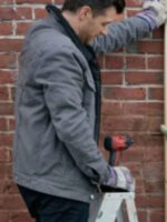 Dan Jeannotte Our Christmas Mural 2023 Gray Cotton Jacket