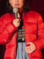 Dash & Lily Midori Francis Red Puffer Zipper Jacket