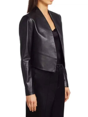 Emily In Paris Emily Cooper Black Real Leather Jacket