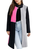 Emily In Paris Emily Cooper Color Block Wool Coat