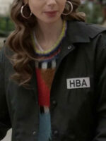 Emily In Paris HBA Logo Cropped Black Cotton Jacket
