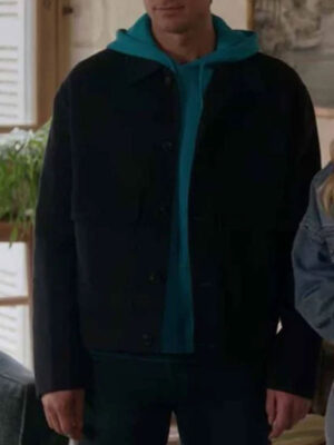 Emily In Paris Lucas Bravo Black Wool Jacket