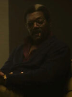 Fight Night The Million Dollar Heist Samuel L. Jackson Blue Wool Coat