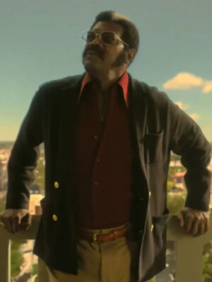 Fight Night The Million Dollar Heist Samuel L. Jackson Blue Wool Coat