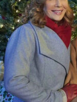 Five Star Christmas Barbara Patrick Grey Trench Wool Coat