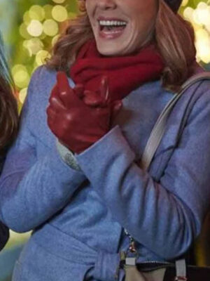 Five Star Christmas Barbara Patrick Grey Trench Wool Coat