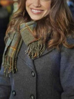 Five Star Christmas Bethany Joy Lenz Grey Wool Peacoat