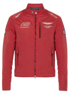 GB Hacket Astin Martin F1 Racing Red Zipper Jacket