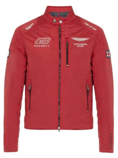 GB Hacket Astin Martin F1 Racing Red Zipper Jacket