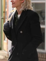 Happiest Season Kristen Stewart Black Wool Coat