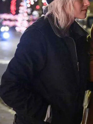 Happiest Season Kristen Stewart Black Wool Jacket