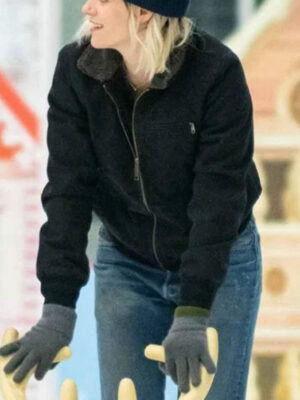 Happiest Season Kristen Stewart Black Wool Jacket