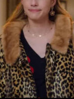 Holidate Sloane Leopard Brown Wool Fur Coat