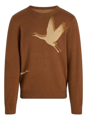 House Of Payne S13 Lance Gross Flying Birds Brown Fleece Sweater