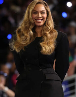 Houston Rally 2024 Beyonce Black Dress Quality Coat