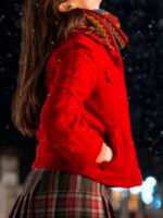I Hate Christmas S01 Pilar Fogliati Red Wool Jacket