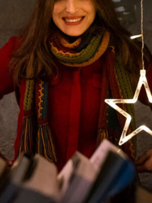 I Hate Christmas S01 Pilar Fogliati Red Wool Jacket