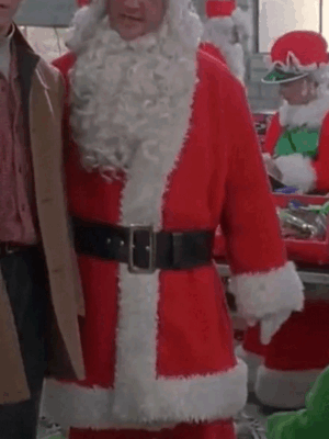 Jingle All the Way Mall Santa Red Zipper Coat