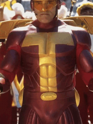 Jingle All the Way Turbo Man Costume Leather Jacket