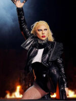 Joker Folie A Deux Lady Gaga Black Leather Zipper Jacket