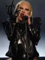 Joker Folie A Deux Lady Gaga Black Leather Zipper Jacket
