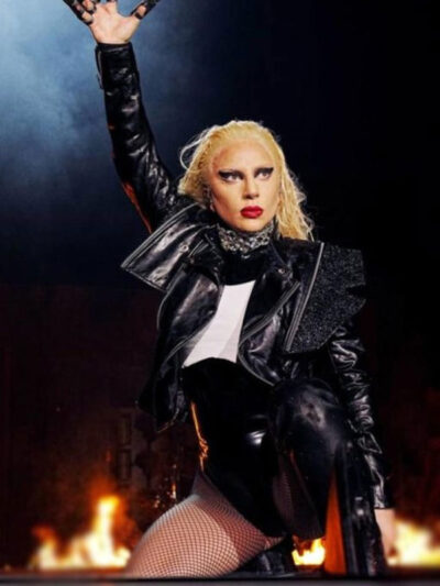 Joker Folie A Deux Lady Gaga Black Leather Zipper Jacket