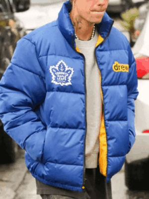 Justin Bieber Toronto Maple Leafs Blue Zip-Up Jacket