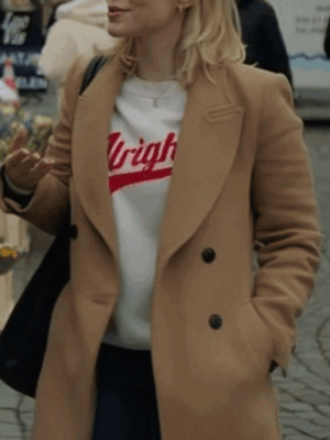 Laci J Mailey The Perfect Setting Brown Wool Coat