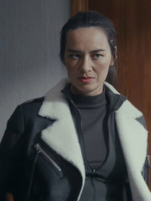 Levels 2024 Cara Gee Shearling Black Zipper Jacket