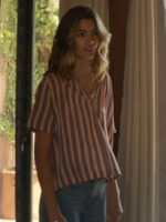 Lonely Planet Lily Kemp Multicolor Striped Cotton Shirt