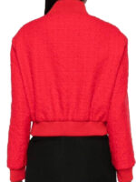 Nobody Wants This Kristen Bell Red Zipper Tweed Jacket