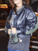 NYC 2024 Rihanna Cropped Leather Jacket