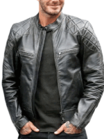 NYC David Beckham Black Leather Jacket