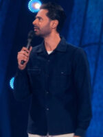 Off with His Head 2024 Hasan Minhaj Blue Cotton Shirt