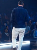 Off with His Head 2024 Hasan Minhaj Blue Cotton Shirt