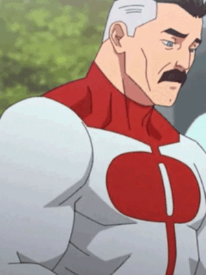 Omni Man Invincible Zip-Up White and Red Costume