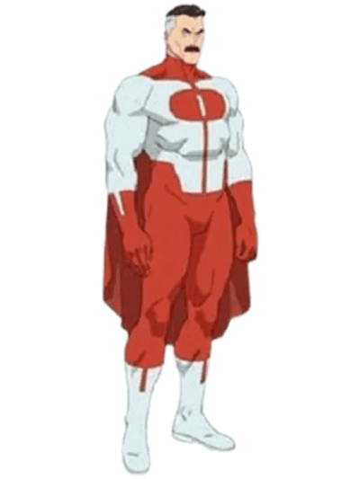 Omni Man Invincible Zip-Up White and Red Costume
