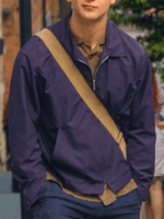 One Day 2024 Leo Woodall Blue Lightweight Zipper Jacket