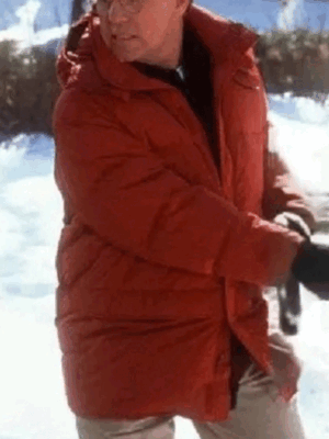 Phil Hartman Jingle All the Way Red Puffer Hooded Jacket