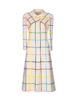 Real Housewives Of NYC S15 Erin Dana Lichy Rainbow Striped White Wool Coat