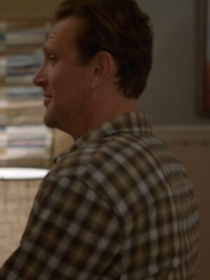Shrinking S02 Jason Segel Plaid Cotton Shirt
