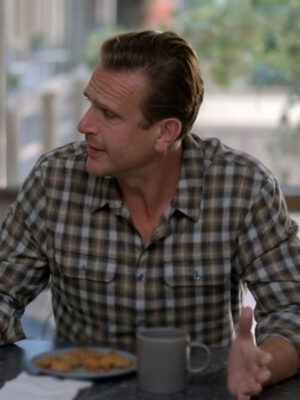 Shrinking S02 Jason Segel Plaid Cotton Shirt