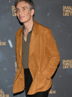 Small Things Like These 2024 Cillian Murphy Brown Suede Blazer