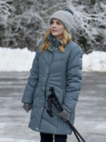 Snowkissed Jen Lilley Blue Puffer Zipper Coat