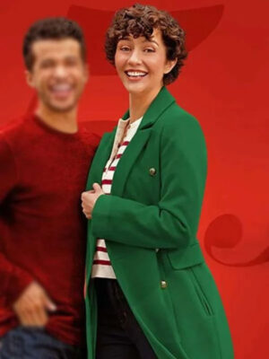 The 5-Year Christmas Party 2024 Katie Findlay Green Wool Coat
