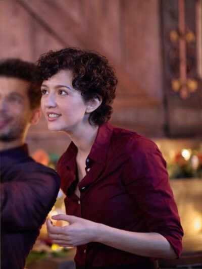 The 5-Year Christmas Party 2024 Katie Findlay Maroon Cotton Shirt