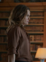 The Diplomat S02 Keri Russell Down Brown Cotton Shirt