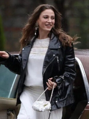 The Family S01 Devin Akin Black Biker Leather Jacket