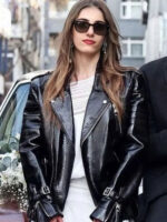 The Family S01 Devin Akin Black Biker Leather Jacket