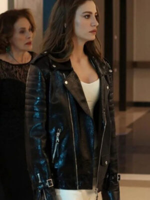 The Family S01 Devin Akin Black Biker Leather Jacket
